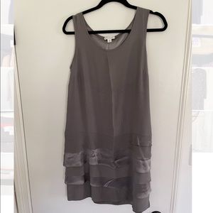 Garnet Hill 100% silk cocktail dress. Gray. Size 4